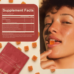Spicy Cubes Dailies for Her gummy close-up highlights tropical flavor.