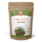 SPICY ORGANIC Bay Leaf whole leaves in resealable pack for fresh flavor in cooking.