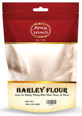 Spicy World Barley Flour 4lb bag on display for wholesome baking and cooking