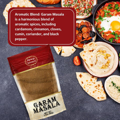 Spicy World Garam Masala cloves and nutmeg detail signaling depth.