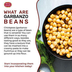 Spicy World garbanzo beans soaking in a bowl for easy prep
