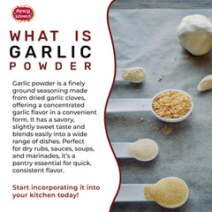 Spicy World garlic powder jar seal indicating freshness and authenticity.