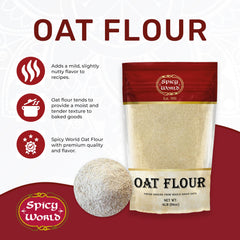 Spicy World Oat Flour pie crust dough demonstrates a wheat substitute in baking