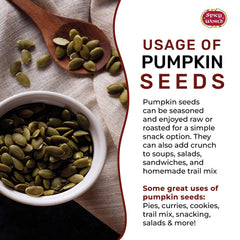 Spicy World raw pumpkin seeds texture closeup dry and ready for bulk storage