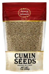 Spicy World whole cumin seeds in resealable bag for fresh aroma