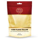 Spicy World Yellow Corn Flour bag, ready for fresh baking and storage