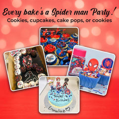 Spiderman Sprinkles on cake create festive, colorful decorations with minimal effort.