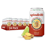 Spindrift Ginger Lime Mule can with real squeezed fruit flavor and low calories.