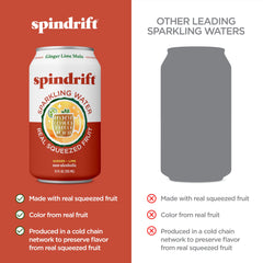 Spindrift Ginger Lime Mule chilled can on table for quick refreshment.