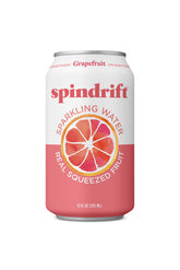 Spindrift Grapefruit bottle close-up showing real fruit juice flavor