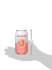 Spindrift Grapefruit pour into tumbler, lightly carbonated citrus