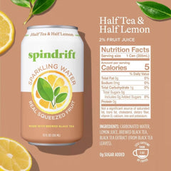 Spindrift nine flavors close-up showing natural fruit juice.