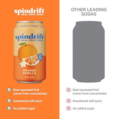 Spindrift Orange Cream Float glass pour highlighting creamy vanilla and citrus