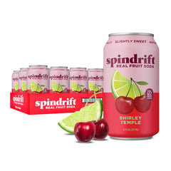 Spindrift Shirley Temple cherry citrus can ready to serve at gatherings