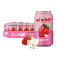 Spindrift Strawberry Shortcake can view: enjoy real fruit flavor on the go.