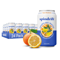 Spindrift Yuzu Mandarin can with real fruit juice for bright refreshment