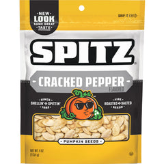 Spitz pumpkin seeds cracked pepper packshot highlighting bold flavor for on-the-go snacking