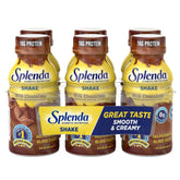 SPLENDA Diabetes Care Shakes Milk Chocolate bottle showcases protein-rich meal replacement for steady energy