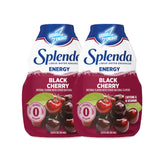 SPLENDA Energy Black Cherry bottle pours for a sugar-free caffeine boost.