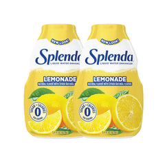 SPLENDA Liquid Water Enhancer Lemonade bottle adds zero sugar to drinks, naturally flavored.