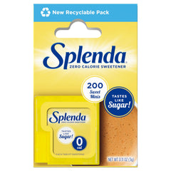 SPLENDA Minis dispenser pocket keeps sweetener handy for everyday beverages.