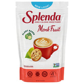 Splenda Monk Fruit Zero Calorie bag front view for cup-for-cup sugar replacement