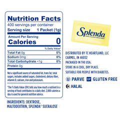 Splenda packets close-up highlight convenient servings for coffee