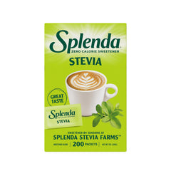 SPLENDA Stevia 200-count packets in packaging for zero-calorie sweetness
