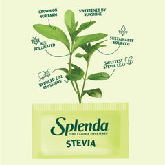 SPLENDA Stevia single-serve packets for easy measurement in drinks