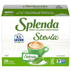 Splenda Stevia zero-calorie packets in a tray for easy portion control.