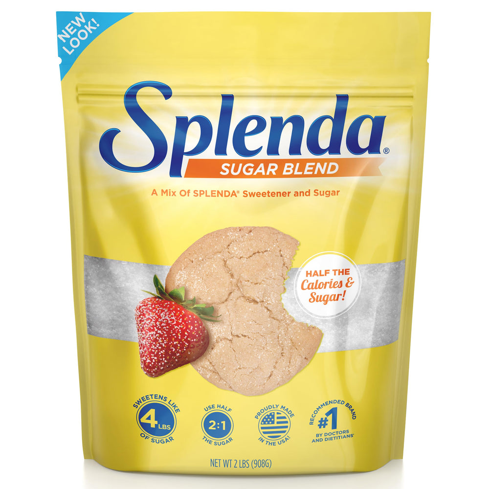 SPLENDA Sugar Blend for Baking in a resealable bag, convenient for quick recipes