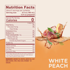 Pouring SPLENDA White Peach Tea over ice for keto-friendly sip