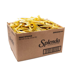 Splenda zero calorie cafe stick packets packaging for quick on-the-go sweetness.