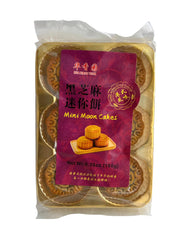Spot of Joy mini black sesame mooncake pack front view, ideal for gifting.
