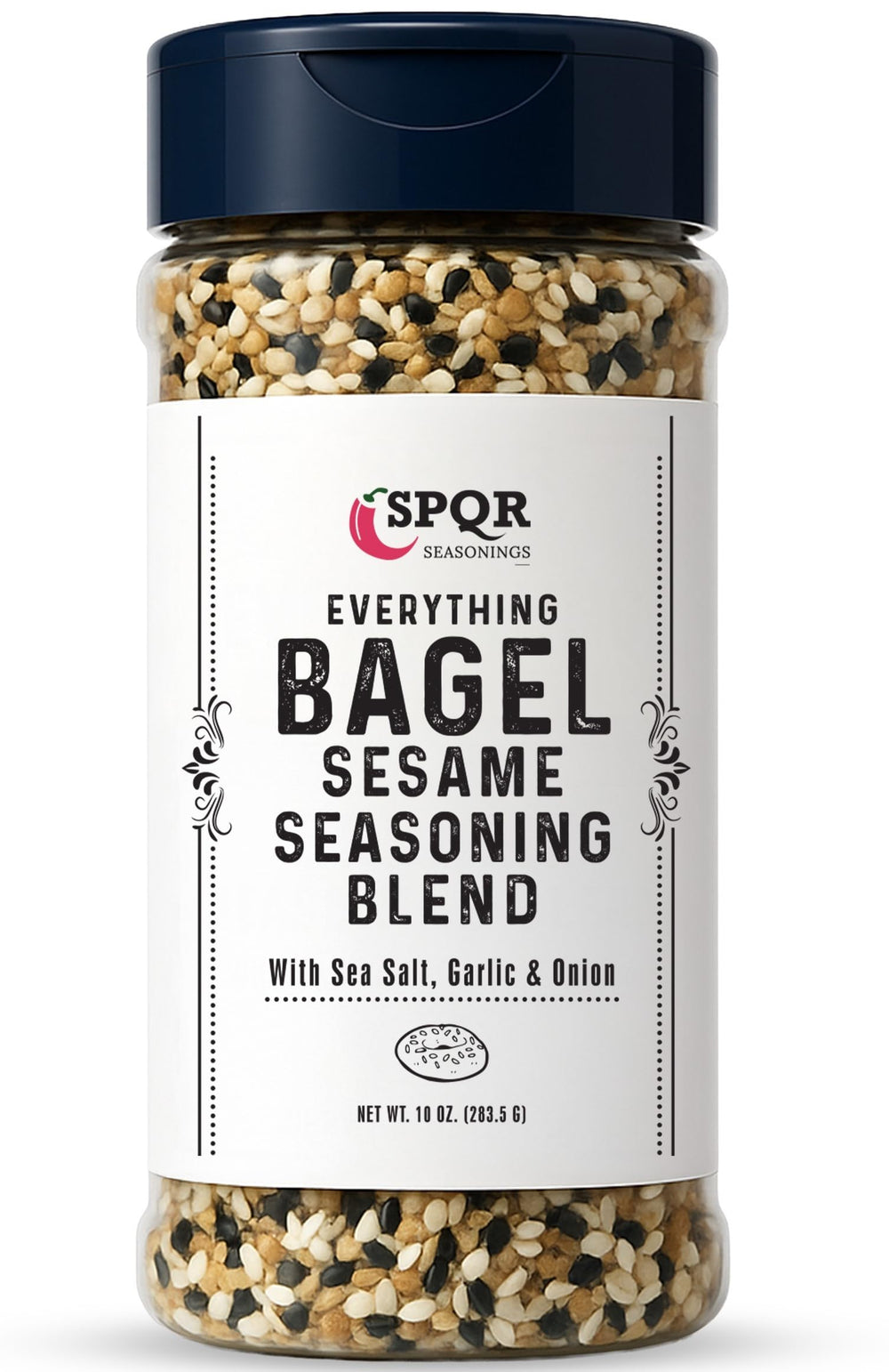 SPQR Everything Bagel Seasoning jar front view for quick flavor boost