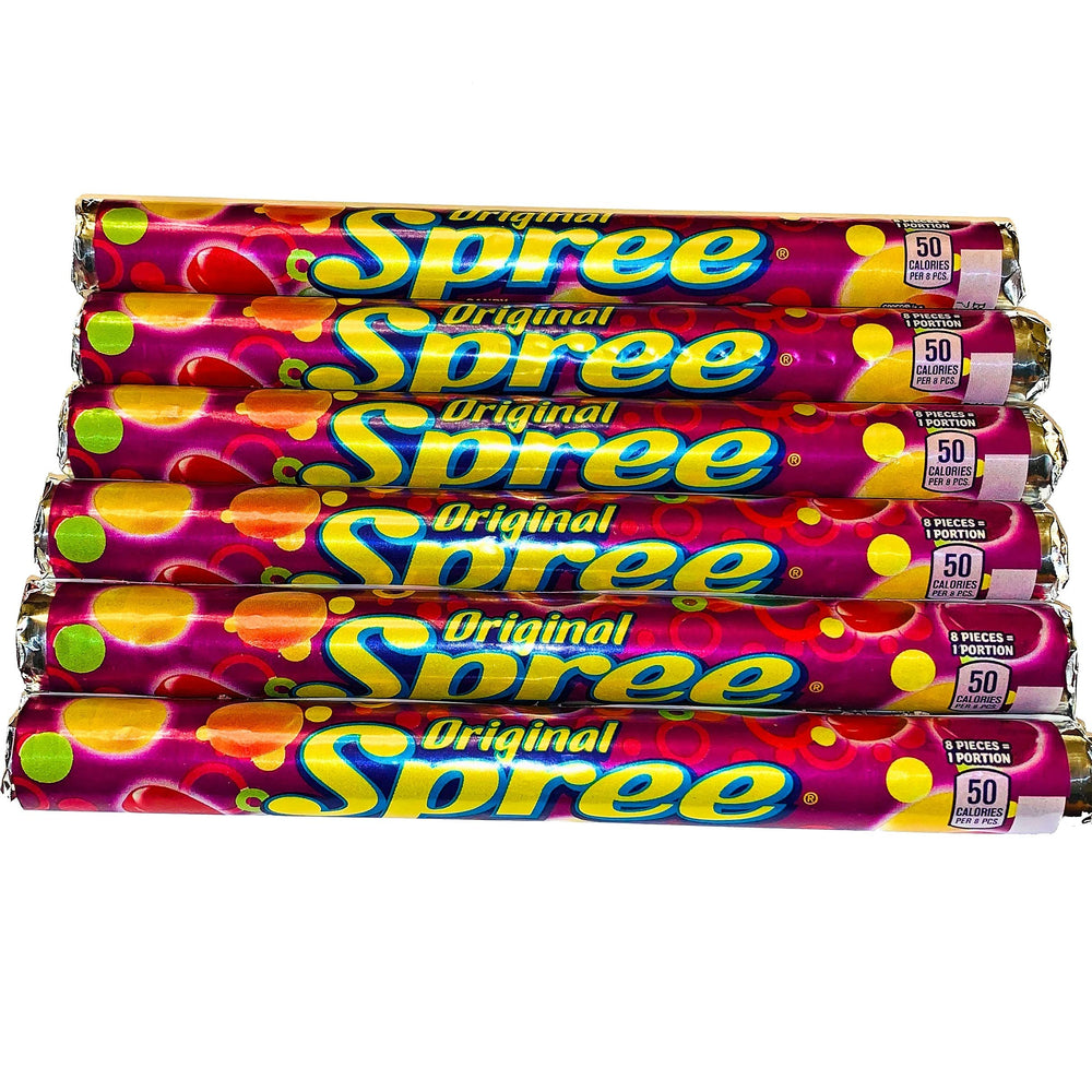Spree Original Candy tube 6-pack for easy snacking and party moments