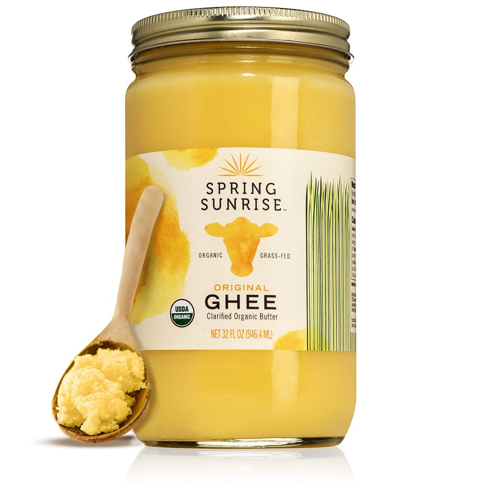 Spring Sunrise Ghee jar front view highlighting rich color and versatility.