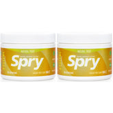 Spry Fresh Fruit gum container closed keeps gum fresh on the go.
