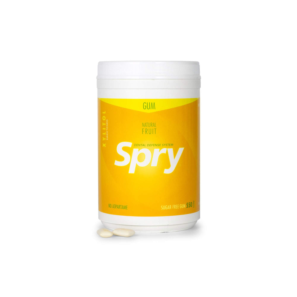 Spry Fresh Fruit gum pack shot for on-the-go freshness