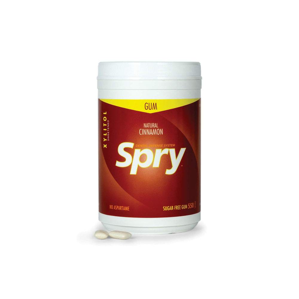 Spry Fresh Cinnamon xylitol gum pack offers long-lasting breath freshness