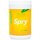 Spry Xylitol Lemon Burst Mints packaging shown for on-the-go freshness