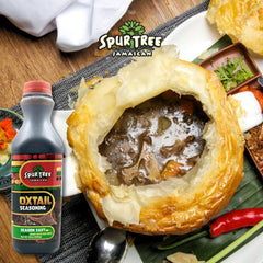 Dish prep scene with Spur Tree Oxtail Seasoning adding depth to stews.