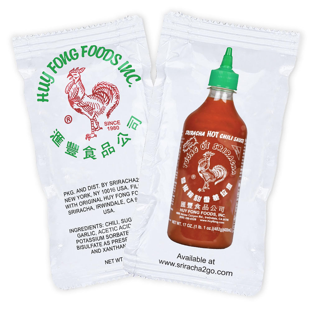 Sriracha2Go bulk packets front view for quick flavor on the go