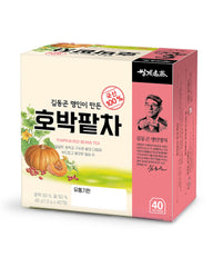 Ssanggye pumpkin red bean tea packaging showing 40 individually wrapped teabags for convenient daily use.