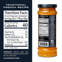 St. Dalfour apricot spread on toast, breakfast-enhancing application.