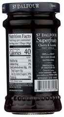St. Dalfour Cherry & Acerola spread jar emphasizing 100% fruit ingredients for snacking
