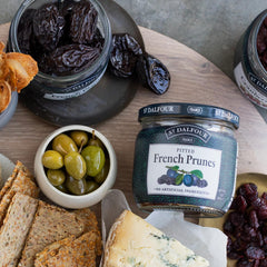 St. Dalfour French prunes served in bowl; versatile ingredient for oats and desserts