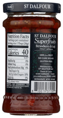 St Dalfour spread on toast with strawberry goji topping for a flavorful breakfast.
