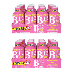 STACKER 2 Pink Lemonade energy shot bottle ready for on the go energy