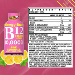 Close up of STACKER 2 Pink Lemonade label showing flavor and convenience